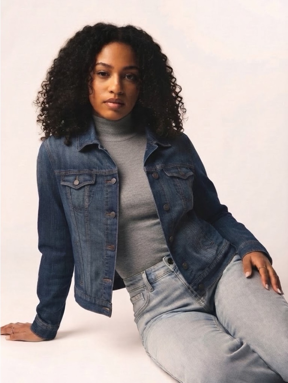 Old Navy Dark Blue Denim Jacket - Women's Jean Jacket